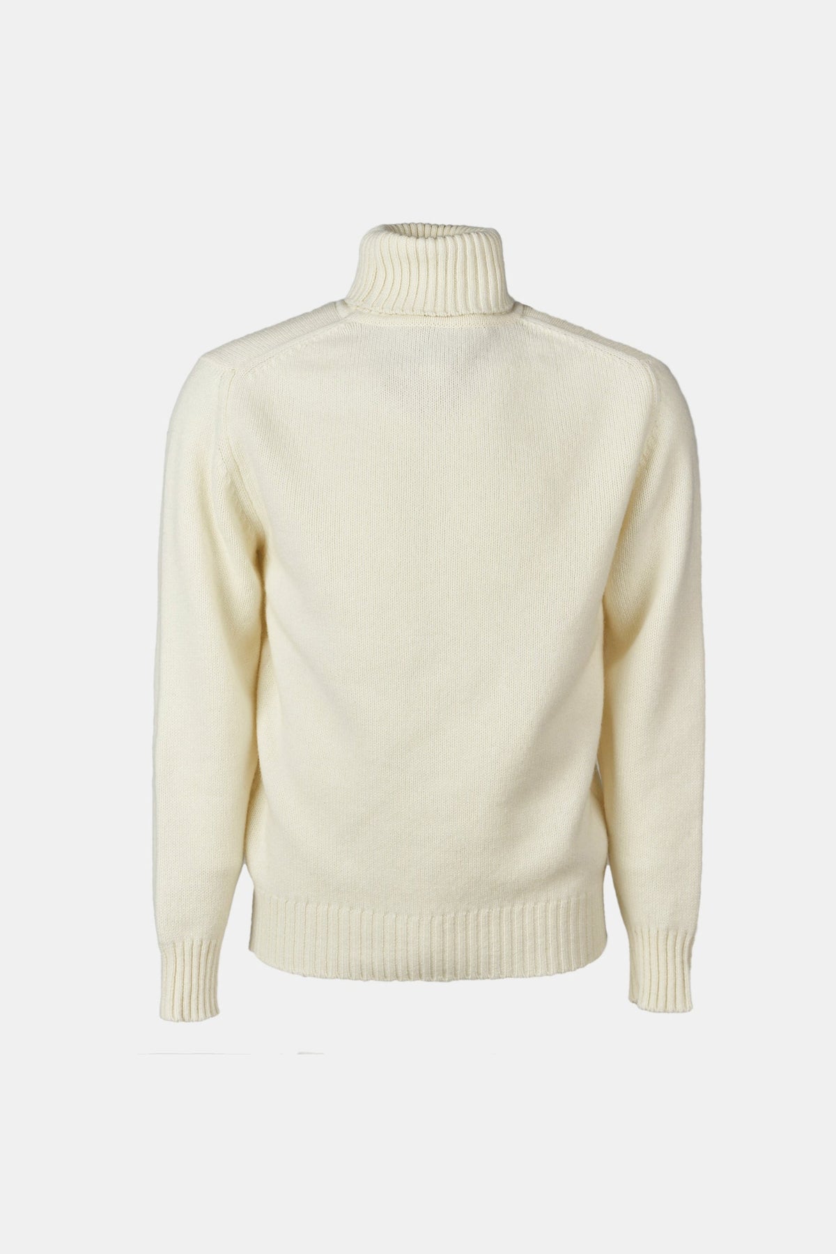 
            Men&#39;s Roll Neck Jumper Ecru on ghost mannequin
