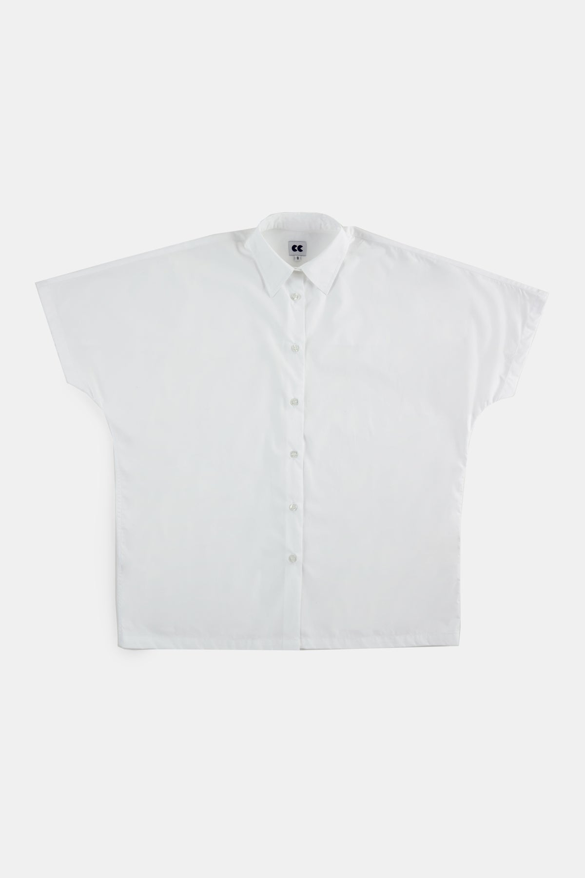
            women&#39;s ava short sleeve shirt in white flatlay