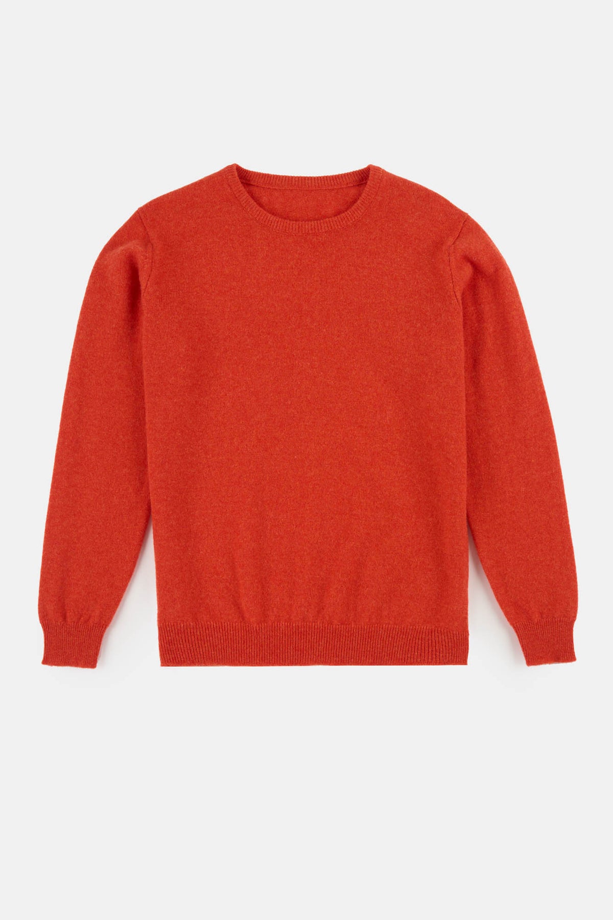 
            Women&#39;s lambswool crew neck in flame red