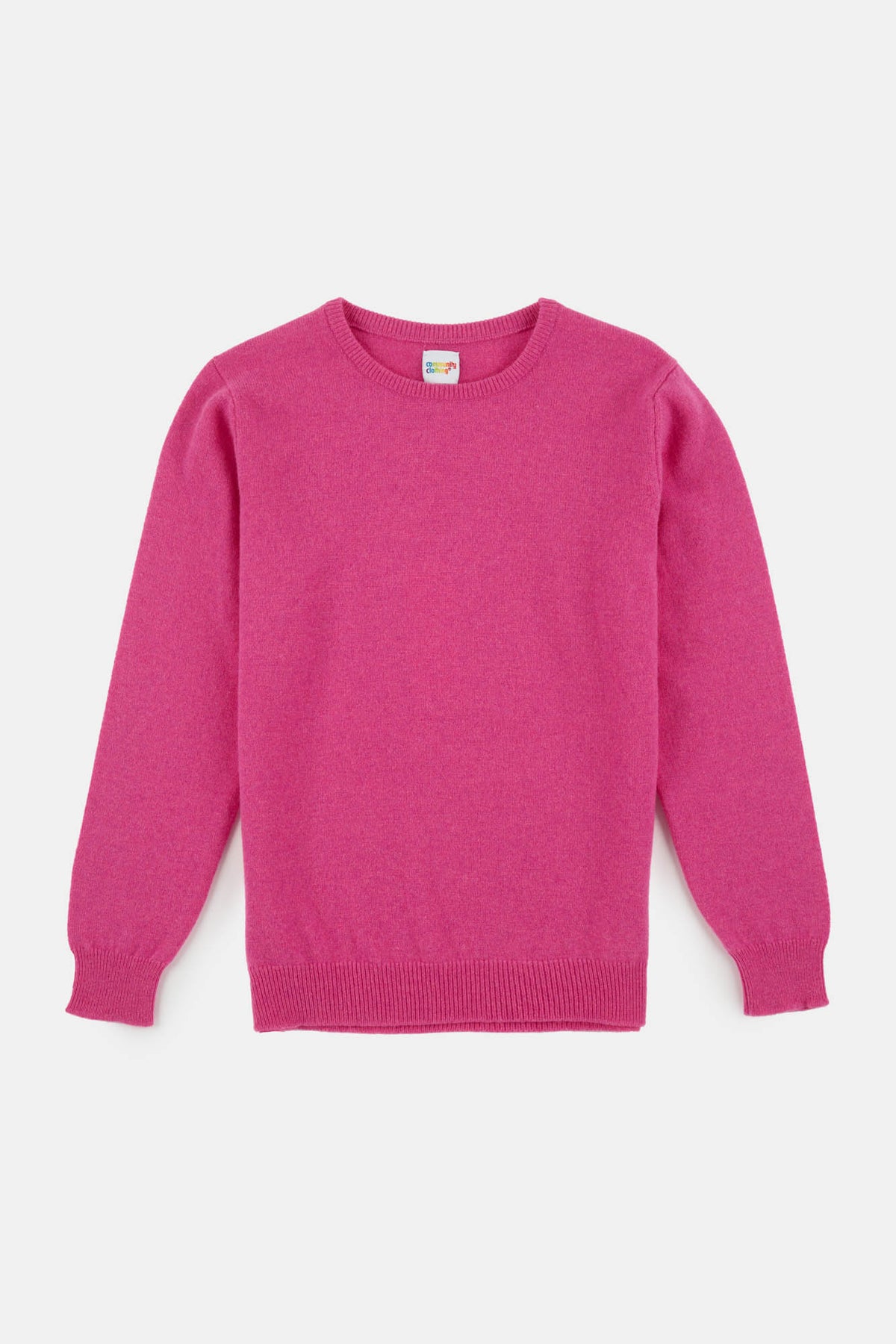 
            Women&#39;s lambswool crew neck in rose pink