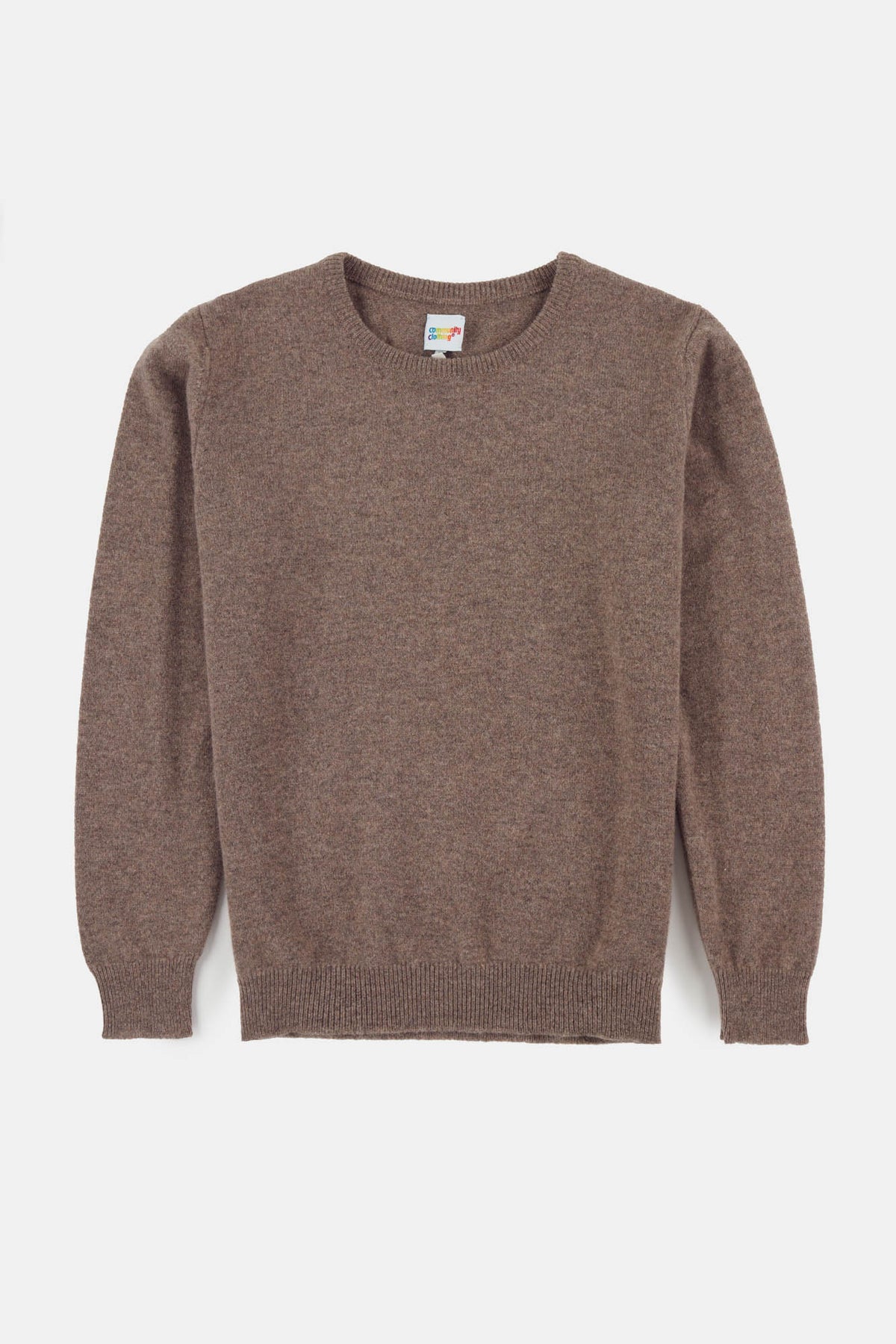 
            Women&#39;s lambswool crew neck in truffle flatlay